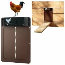 TRIOMPHE Porte Poulailler Automatique Avec Capteur De Lumière - Poulailler Entièrement étanche En Porte De Poulailler à Induction - Porte De Poulailler T-Audace T-Audace