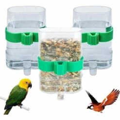 GUAZHUNIFR 3Pcs Abreuvoir À Oiseaux Automatique, Mangeoire Pour Les Oiseaux, Abreuvoir à Oiseaux Automatique, Mangeoire à Oiseaux Mangeoire Pour Animaux De Compagnie, Distributeur D'eau Pour Cage à Oiseaux