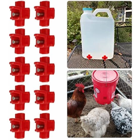 LIFCAUSAL 10 Mamelons D'eau De Poulet D'eau De Volaille Automatique à Montage Latéral Horizontal Pour Poulet Caille Ou Canard – Image 4