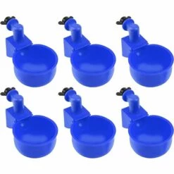 REGALOS Lot De 6 Abreuvoirs Automatiques 3/8", Abreuvoirs Automatiques Pour Poulet, Abreuvoirs Poulet Canard Dinde (bleu)