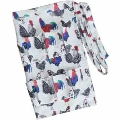 SLBRILLèRE Tablier De Collecte D'œufs - 14 Poches - Impression De Coq - Pour Poulailler - Accessoires De Maison - Pour Maison De Ferme, Cuisine, De Travail