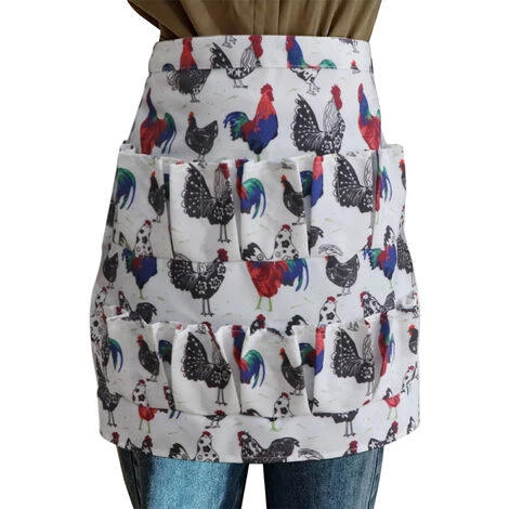 SLBRILLèRE Tablier De Collecte D'œufs - 14 Poches - Impression De Coq - Pour Poulailler - Accessoires De Maison - Pour Maison De Ferme, Cuisine, De Travail – Image 2