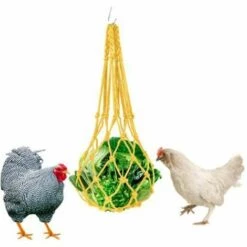 REGALI Poulet Légumes Corde Sac, Volaille Porte-Fruits Poulet Chou Mangeoire Traiter Outil D'alimentation Avec Crochet Pour Poules Poulailler Jouet Pour Poule Oie Canard Grands Oiseaux