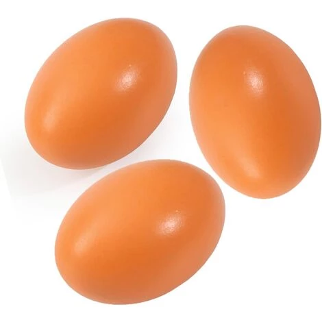 MERéTéET Oeuf En Bois Faux Oeufs De Poules Des œufs Factices, Des œufs D'imitation, Des œufs En Bois De Pâques, Des D'Œufs De Pâques Pour Dessiner Des Œufs De Pâques Ou Une Décoration Intérieure Pécule Couleur Bois 3 Pcs, KoleZy