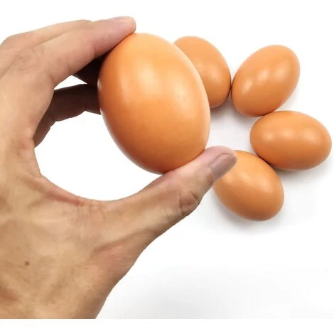 MERéTéET Oeuf En Bois Faux Oeufs De Poules Des œufs Factices, Des œufs D'imitation, Des œufs En Bois De Pâques, Des D'Œufs De Pâques Pour Dessiner Des Œufs De Pâques Ou Une Décoration Intérieure Pécule Couleur Bois 3 Pcs, KoleZy – Image 3