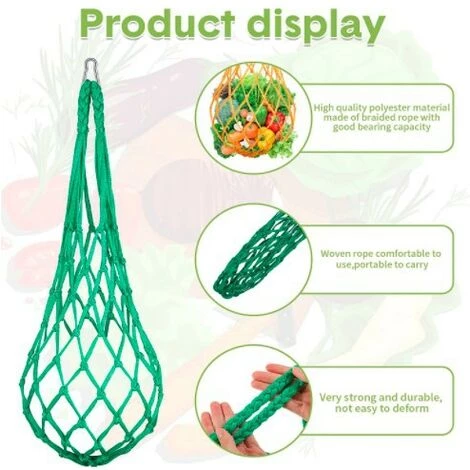 SLBRILLèRE Lot De 2 Sacs à Cordes Pour Poulet Et Légumes - Support Pour Fruits De Volaille - Mangeoire à Chou - Outil D'alimentation - Xylophone - Jouet Pour Poules Et Poules â Image 4