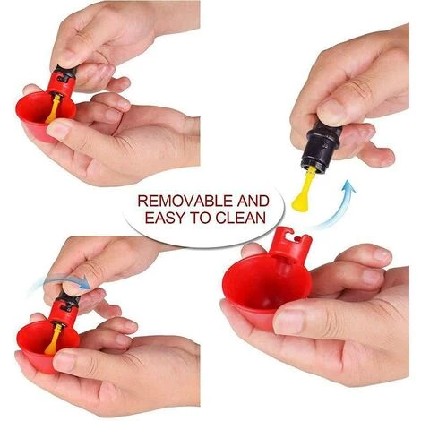 BENOBBY KIDS Abreuvoir à Volaille, 8 Pièces Gobelets Automatiques Pour Poulet, Mangeoire à Pigeon, Convient Aux Poulaillers, Canards, Dindes, Poules, Coqs, Fournitures Pour Animaux De Ferme – Image 3