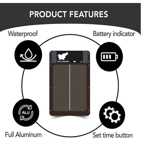 WIAN Porte Pour Animaux De Compagnie Lumière Induction Porte Automatique De Poulailler Porte De Poulailler Porte Pour Animaux De Compagnie Maison Simple Et Confortable – Image 3