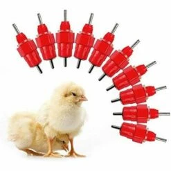 OSQI 10 Pièces Eau De Volaille Tétines à Boire Canard Poulet Poule Vis D'alimentation En Abreuvoir De Qualité Supérieure