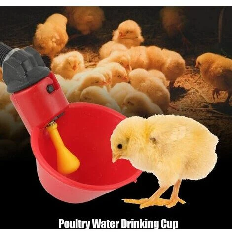 OUSUDELA 10 PCS Abreuvoir Poules Abreuvoir à Poulet En Plastique Automatique Abreuvoir à Volaille Kit Distributeur D'eau Potable Bols Systèmes D'alimentation En Eau Pour Cailles D'oiseaux Pigeon Poulet – Image 2