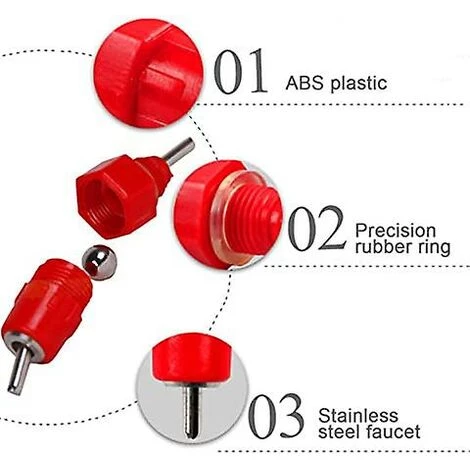 BENOBBY KIDS Poulet Canard Volaille Buveur Eau Mamelon Automatique Fontaine à Boire Bout à Bout Boule Alimentation Automatique 20 Pièces – Image 3