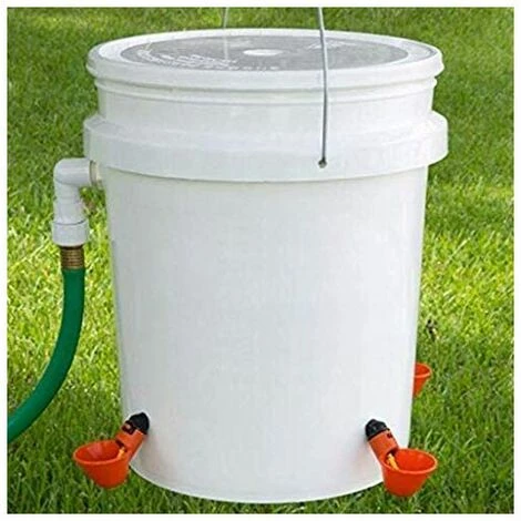 Animalerie Distributeurs D'eau Automatique Pour Poulet Canard Volaille - Automatique De L'eau Potable Tasses Bird Coop Feed Volaille Poulet Volailles Abreuvoir D'eau Potable Tasses (12 Pcs) LangRay – Image 4