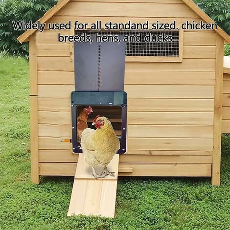 DONTODENT 2022new Porte De Poulailler Automatique Porte De Poulailler à Détection De Lumière Pleine Porte De Poulailler Porte De Poulailler Multi-modes Porte De Poulet Automatique – Image 3