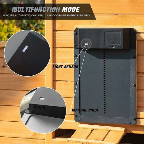 DONTODENT 2022new Porte De Poulailler Automatique Porte En Plastique Pleine Détection De Lumière Porte De Poulailler Porte De Poulailler - – Image 5