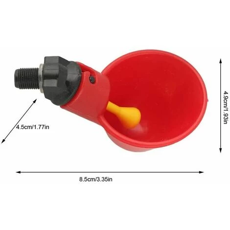 LLOVE Breuvoir De Poulet, 12 PCS Automatique Pour Poulailler Distributeurs D'eau Automatique Pour Poulet Canard Volaille Eau Potable Tasses Abreuvoir Mangeoire Pour Bétail Poule â Image 2
