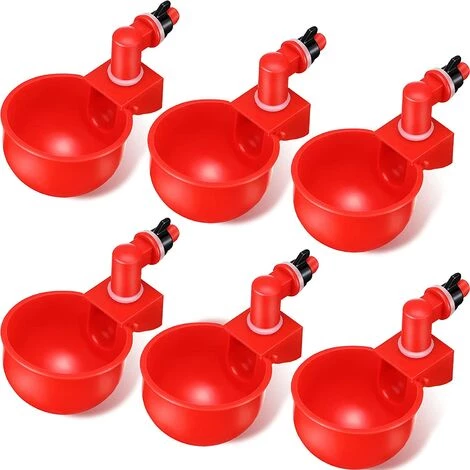 OYLDA Filet De 3/8 Pouce, Remplissage Automatique, Abreuvoir Pour Volaille (rouge, 6 Pièces)