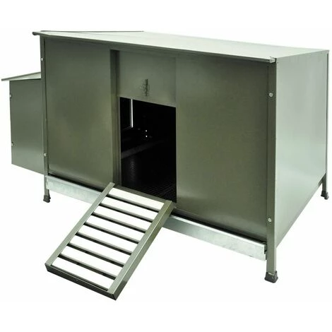 MERKLOOS Poulailler Galvanisé Fontana Vert 131x70x72cm